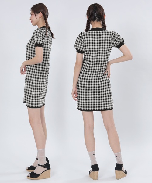 MARY QUANT(マリークワント)の「デイジーワンポイントポロ ワンピース(ワンピース・レディース・ブラック×ホワイト/チェック/ブラック・M)」の13枚目の写真