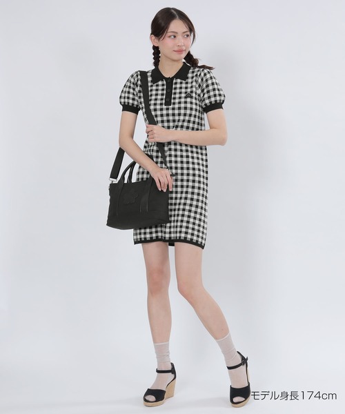 MARY QUANT(マリークワント)の「デイジーワンポイントポロ ワンピース(ワンピース・レディース・ブラック×ホワイト/チェック/ブラック・M)」の15枚目の写真