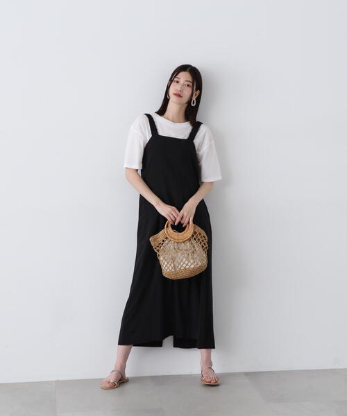 N.（N. Natural Beauty Basic）（エヌエヌナチュラルビューティーベーシック）の「◆ギャザーストラップワンピース（ワンピース・レディース・ブラック/ブラウン・MEDIUM）」の6枚目の写真