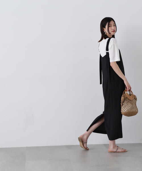 N.（N. Natural Beauty Basic）（エヌエヌナチュラルビューティーベーシック）の「◆ギャザーストラップワンピース（ワンピース・レディース・ブラック/ブラウン・MEDIUM）」の9枚目の写真