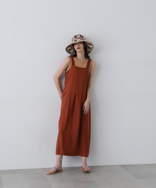 N.（N. Natural Beauty Basic）（エヌエヌナチュラルビューティーベーシック）の「◆ギャザーストラップワンピース（ワンピース・レディース・ブラック/ブラウン・MEDIUM）」の20枚目の写真