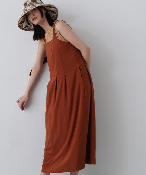 N.（N. Natural Beauty Basic）（エヌエヌナチュラルビューティーベーシック）の「◆ギャザーストラップワンピース（ワンピース・レディース・ブラック/ブラウン・MEDIUM）」の21枚目の写真