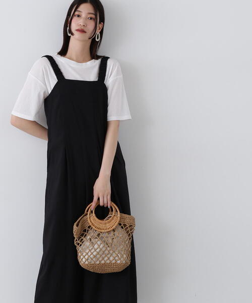 N.（N. Natural Beauty Basic）（エヌエヌナチュラルビューティーベーシック）の「◆ギャザーストラップワンピース（ワンピース・レディース・ブラック/ブラウン・MEDIUM）」の2枚目の写真