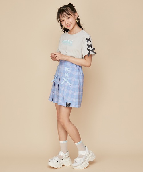JENNI love（ジェニィラブ）の「チェック柄レースアップスカパン