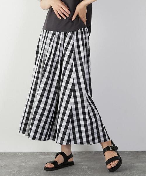 【セール】タックギンガムスカート（スカート）｜MELROSE claire（メルローズ クレール） 5,563円