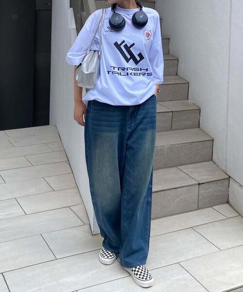 CIAOPANIC(チャオパニック)の「【ユニセックス】BAGGYデニム(デニムパンツ・レディース・ブルー/イエロー・MEDIUM/LARGE)」の11枚目の写真
