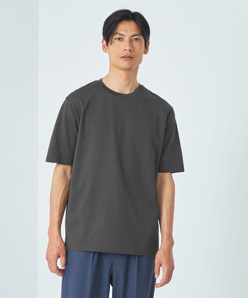 green label relaxing(グリーンレーベルリラクシング)の「Deo カノコ クルーネック Tシャツ -消臭-(Tシャツ/カットソー・メンズ・ホワイト/ライトグレー/ダークグレー・S/M/L/XL)」の3枚目の写真