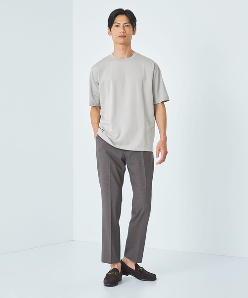 green label relaxing(グリーンレーベルリラクシング)の「Deo カノコ クルーネック Tシャツ -消臭-(Tシャツ/カットソー・メンズ・ホワイト/ライトグレー/ダークグレー・S/M/L/XL)」の13枚目の写真