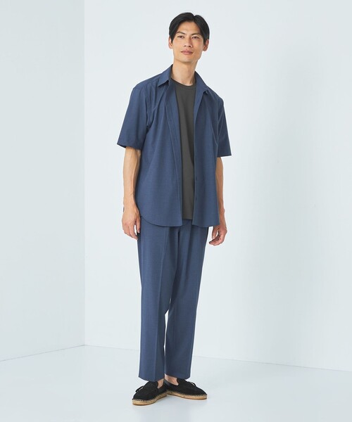 green label relaxing(グリーンレーベルリラクシング)の「Deo カノコ クルーネック Tシャツ -消臭-(Tシャツ/カットソー・メンズ・ホワイト/ライトグレー/ダークグレー・S/M/L/XL)」の7枚目の写真