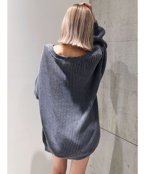 GYDA（ジェイダ）の「ブリーチLOOSEニットカーディガン（カーディガン/ボレロ・レディース・チャコールグレー/ベージュ/ネイビー・FREE）」の16枚目の写真