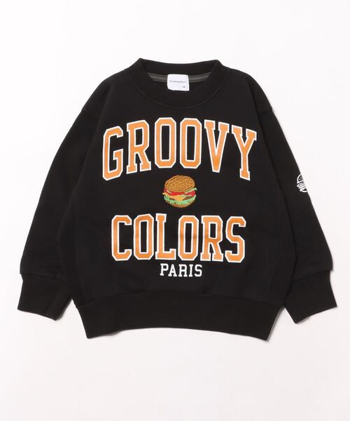 GROOVY COLORS(グルービーカラーズ)の「GROOVY COLORS PARIS Sweatshirt(スウェット・キッズ・ブラック/グリーン・100/110/120)」の5枚目の写真