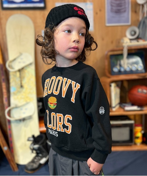 GROOVY COLORS(グルービーカラーズ)の「GROOVY COLORS PARIS Sweatshirt(スウェット・キッズ・ブラック/グリーン・100/110/120)」の8枚目の写真