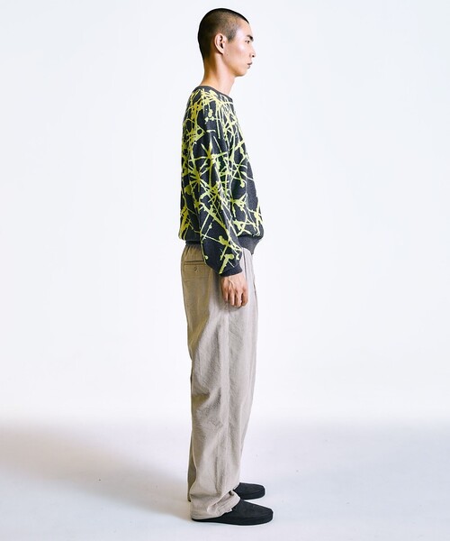 City Ambient Products(シティアンビエントプロダクツ)の「City Ambient Products:〈手洗い可能〉ペイント ジャカード クルーネック ニット(ニット/セーター・メンズ・チャコールグレー/ライトブルー/ダークブラウン・LARGE/MEDIUM/SMALL)」の7枚目の写真