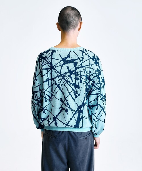 City Ambient Products(シティアンビエントプロダクツ)の「City Ambient Products:〈手洗い可能〉ペイント ジャカード クルーネック ニット(ニット/セーター・メンズ・チャコールグレー/ライトブルー/ダークブラウン・LARGE/MEDIUM/SMALL)」の18枚目の写真