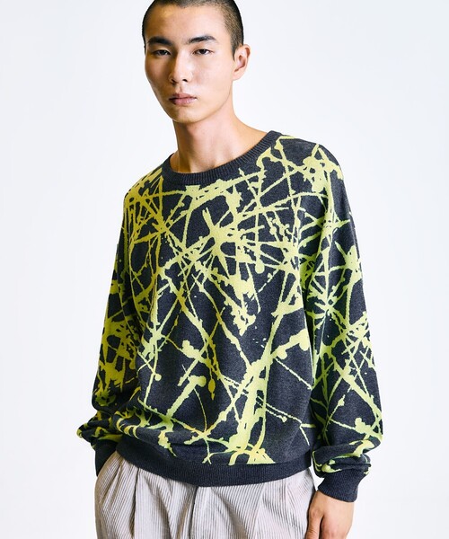 City Ambient Products(シティアンビエントプロダクツ)の「City Ambient Products:〈手洗い可能〉ペイント ジャカード クルーネック ニット(ニット/セーター・メンズ・チャコールグレー/ライトブルー/ダークブラウン・LARGE/MEDIUM/SMALL)」の22枚目の写真