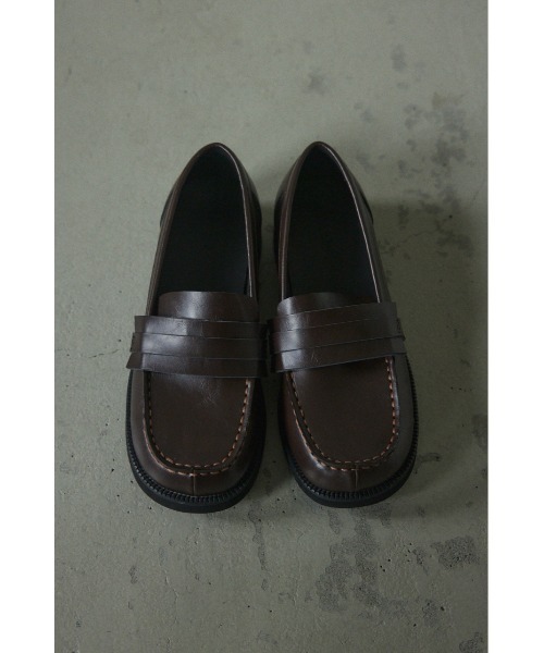 BLACK BY MOUSSY（ブラックバイマウジー）の「square loafer(スクエアローファー)（ローファー・レディース・ブラウン/ブラック・38/37/36）」の18枚目の写真