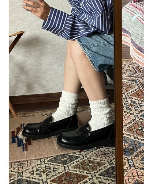 BLACK BY MOUSSY（ブラックバイマウジー）の「square loafer(スクエア