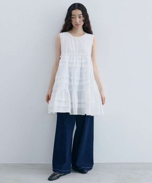 PERNA（ペルナ）の「ティアードチュニックワンピース