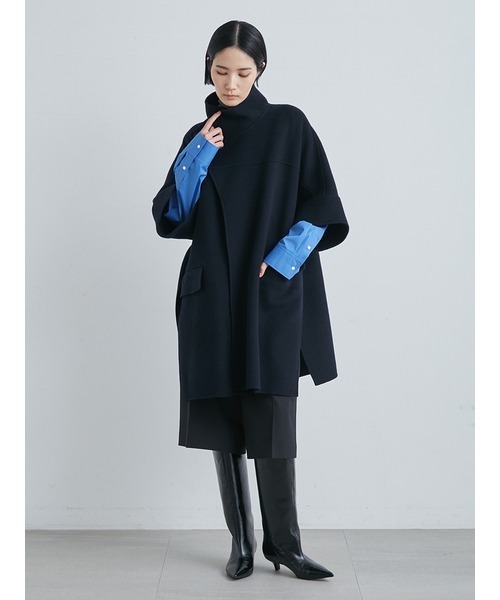 【シュガーママ】ミースロエ スーパー１４０スタンドカラー接結ポンチョ MIESROHE（ミースロエ）の「スーパー140スタンドカラー接結ポンチョ