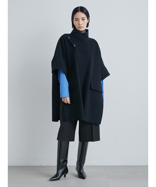 MIESROHE（ミースロエ）の「スーパー140スタンドカラー接結ポンチョ