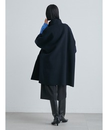 ミースロエ　スーパー140 スタンドカラー接結ポンチョ　グレー MIESROHE スーパー140スタンドカラー接結ポンチョ