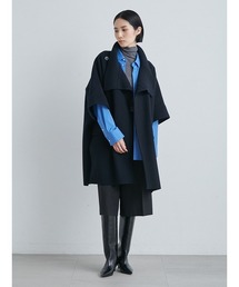 MIESROHE（ミースロエ）の「スーパー140スタンドカラー接結ポンチョ