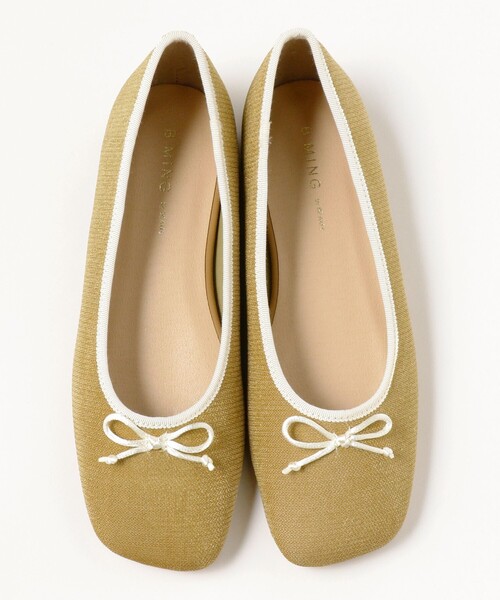 B:MING by BEAMS（ビーミングバイビームス）の「オブリークトゥ バレエシューズ（22.5～24.5cm）（バレエシューズ・レディース・カーキ/ブラック・24.5cm/23.5cm/22.5cm）」の7枚目の写真