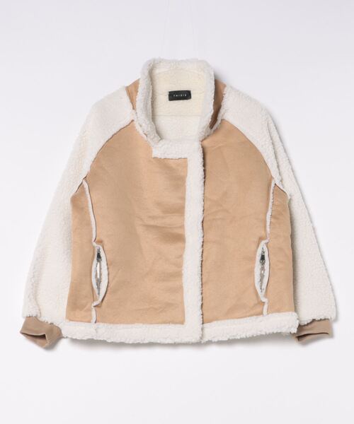 セール】フェイクムートン ボアジャケット レディース（ムートンコート