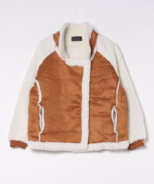 セール】フェイクムートン ボアジャケット レディース（ムートンコート