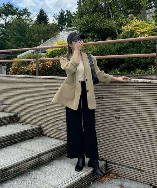 y/m by misato（イムバイミサト）の「バックオープンテーラードジャケット（テーラードジャケット・レディース・アイボリー/ブラック/ベージュ・FREE）」の19枚目の写真