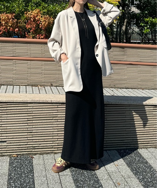 y/m by misato（イムバイミサト）の「バックオープンテーラードジャケット（テーラードジャケット・レディース・アイボリー/ブラック/ベージュ・FREE）」の5枚目の写真