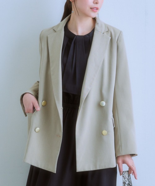 ダブルブレストテーラードジャケット（テーラードジャケット）｜7days Life Styling（セブンデイズライフスタイリング） 7,690円