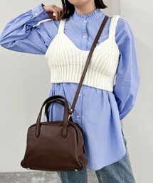 AULENTTI | 【AULENTTI/オウレンティ】ドーム型レザーボストンバック(ボストンバッグ)