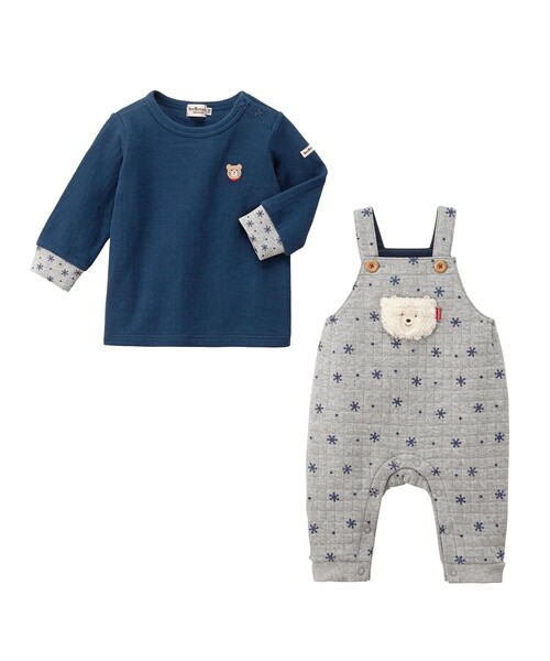 HOT BISCUITS（ホットビスケッツ）の「セパレートセット【BOX付き】（ベビーギフト・キッズ・アイボリー/ネイビー/グリーン/ピンク・70cm/80ｃｍ）」の6枚目の写真