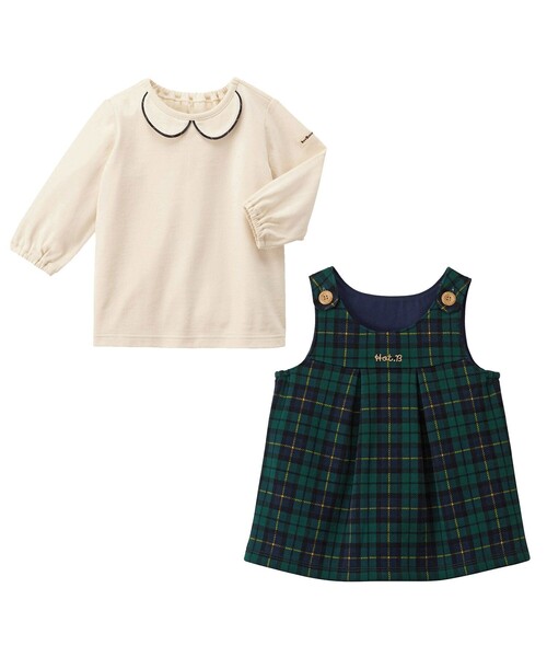 HOT BISCUITS（ホットビスケッツ）の「セパレートセット【BOX付き】（ベビーギフト・キッズ・アイボリー/ネイビー/グリーン/ピンク・70cm/80ｃｍ）」の16枚目の写真