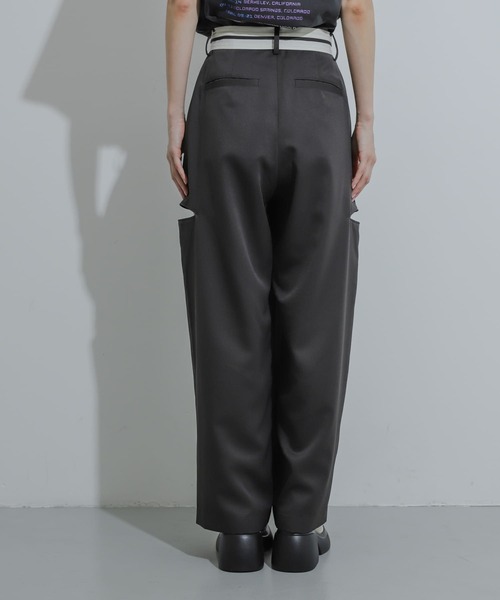 SENSE OF PLACE by URBAN RESEARCH（センスオブプレイスバイアーバンリサーチ）の「マーベルトスリットパンツ（その他パンツ・レディース・カーキ/チャコールグレー/ベージュ・MEDIUM/SMALL）」の20枚目の写真