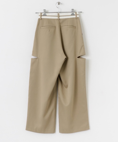 SENSE OF PLACE by URBAN RESEARCH（センスオブプレイスバイアーバンリサーチ）の「マーベルトスリットパンツ（その他パンツ・レディース・カーキ/チャコールグレー/ベージュ・MEDIUM/SMALL）」の10枚目の写真