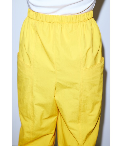 ナゴンスタンス　nagonstans ナイロン　絞り　パンツ　グレー　ゴム nagonstans 美品 24AW ナゴンスタンス patch pants 起毛