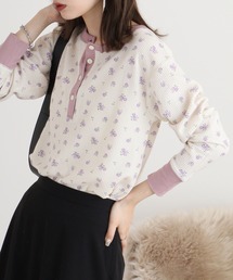 JEMORGAN ワッフル花柄クレリックヘンリー L/S-T(パック)