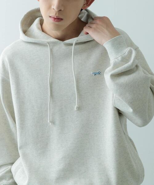 ITEMS URBANRESEARCH（アイテムズ アーバンリサーチ）の「FOX Youth プルオーバーパーカー（スウェット・メンズ・オートミール/チャコールグレー/グリーン・LARGE/MEDIUM）」の3枚目の写真