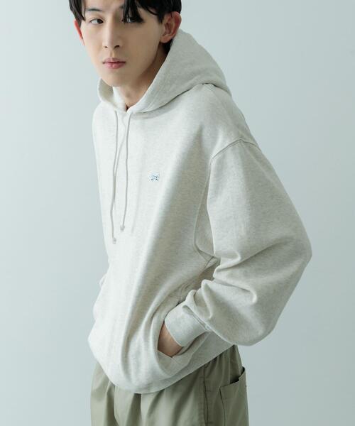 ITEMS URBANRESEARCH（アイテムズ アーバンリサーチ）の「FOX Youth プルオーバーパーカー（スウェット・メンズ・オートミール/チャコールグレー/グリーン・LARGE/MEDIUM）」の6枚目の写真