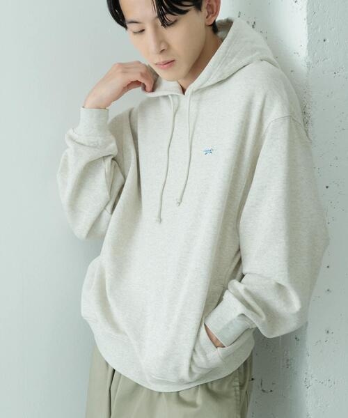 ITEMS URBANRESEARCH（アイテムズ アーバンリサーチ）の「FOX Youth プルオーバーパーカー（スウェット・メンズ・オートミール/チャコールグレー/グリーン・LARGE/MEDIUM）」の7枚目の写真