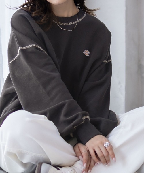 Dickies(ディッキーズ)の「Dickies 裏毛ワッペン付きトレーナー(スウェット・レディース・ライトグレー/ブラック/ワイン・フリー)」の20枚目の写真