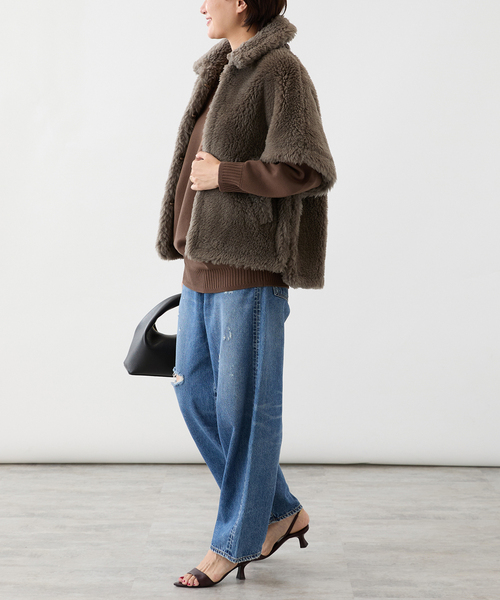 セール】TICCA（ティッカ） Woolファーポンチョ 0243410033（ポンチョ