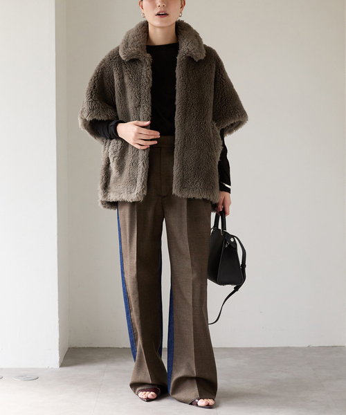 セール】TICCA（ティッカ） Woolファーポンチョ 0243410033