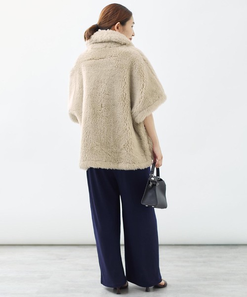 TICCA(ティッカ)の「TICCA(ティッカ) Woolファーポンチョ 0243410033(ポンチョ・レディース・ベージュ/ブラウン・FREE)」の9枚目の写真