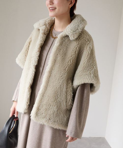 セール】TICCA（ティッカ） Woolファーポンチョ 0243410033（ポンチョ