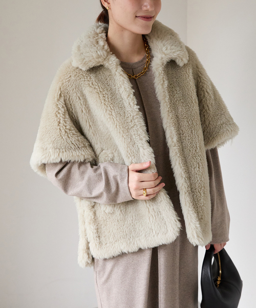 TICCAウールファーポンチョ TICCA/ティッカ ウールファーポンチョ（ポンチョ）｜TICCA