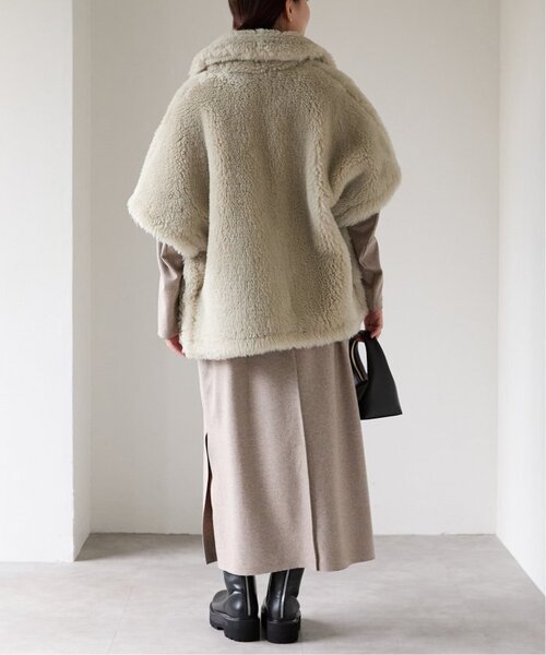 【美品】TICCA リバーシブルポンチョ ティッカ　2way bshop セール】TICCA（ティッカ） Woolファーポンチョ 0243410033
