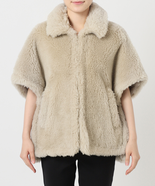 TICCA(ティッカ)の「TICCA(ティッカ) Woolファーポンチョ 0243410033(ポンチョ・レディース・ベージュ/ブラウン・FREE)」の21枚目の写真